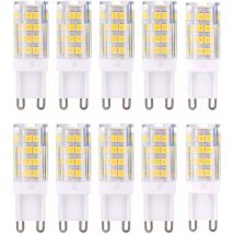 Lampadine Led G9, Bianco Caldo 3000k, Lampadina Led G9 Da 5 W, Equivalente A Lampadine Alogene Da 40 W, 420 Lumen Non Dimmerabile, Confezione Da 10 [