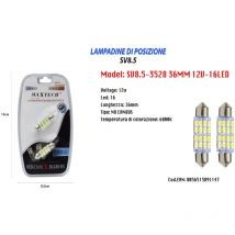Trade Shop - 12 v 16 led 36 mm Positionslampen Maxtech SV8.5–3528 Ultrahelle Lampen -