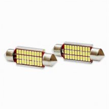 Trade Shop - Lampadine Posizione Sv8.5 12v 30led 39mm 8w Maxtech L-p052 Ultra Luminose Canbus -