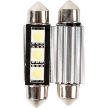 Lampadine siluro auto 3 Led 12V 10W due pezzi 41 mm illuminazione