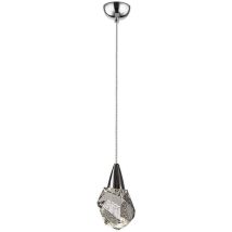 Aquaria Plafoniera Led Integrata a Sospensione Cromo, Trasparente 3000K 450Lm - Schuller