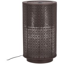 Lámpara cilíndrica marrón 30x51,5 bioclimática con C-Led