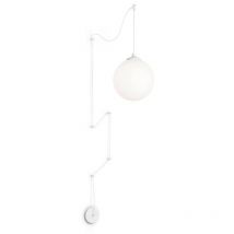 Ideal Lux Boa - Lámpara colgante de techo 1 Light Globe Blanca, E27