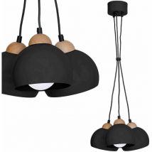 Lámpara colgante dama black 3xE27