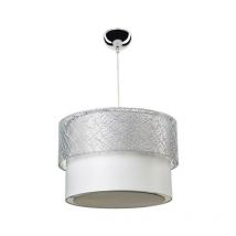 Toscohome - Lámpara colgante de 70 cm en tejido gris - Polo