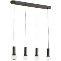 Lindby - Lámpara colgante 'Fipas' en Negro de Metal