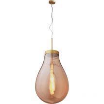 Lumineca - Lampe Suspension Hatann Ambre l Ø50x80 cm