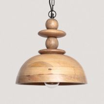 Iluzzia - Lámpara Colgante Madera Zeil Solstice Marrón