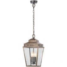 Elstead - Mansion House 3 ljus utomhus takkedja Lykta Mässing IP44, E14