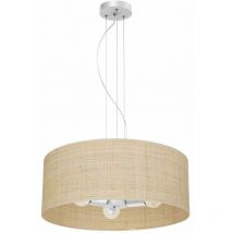 Milagro - Lámpara colgante marshall blanco / ratán 3xE27