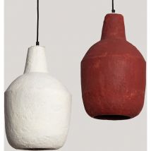 Iluzzia - Lámpara Colgante Papel Maché Nuwet Hegoi Blanco