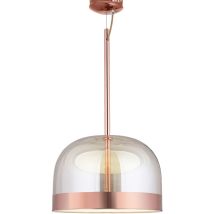 Lumineca - Lampe Suspension Raychel Ø36x24 cm Or Rose