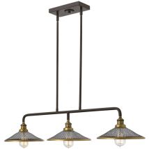 Elstead - Rigby 3 Light Ceiling Island Chandelier Pendant Bar Light Bronze, E27