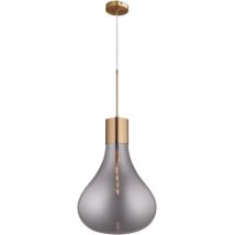 Lumineca - Lampe Suspension Triz Ø40x50 cm Gris Smoky