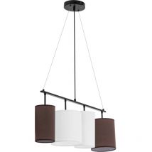 Lámpara colgante - 4 bombillas - pantalla de tela