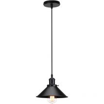 Axhup - Lámpara Colgante, Vintage Industrial Lámpara de Techo con Ø22cm Pendiente, Iluminación Metal Edison E27 Base para Dormitorio Cocina Comedor