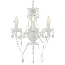 Hommoo - Furniture Limited - Lámpara de araña con cuentas plateado redonda