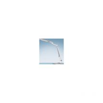 Lámpara de escritorio led Multiflex ABS.Eisen.PS blanco / plata H.600mm con pie + abrazadera