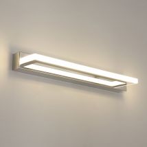 Comely - Lámpara de espejo led acrílica - Plata, 42 cm, 9 w, luz neutra 4500 k, 220 v