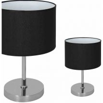 Lámpara de mesa casino negro/cromo 1xE27