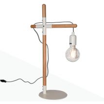 Barcelona Led - Lámpara De Mesa De Madera Natural 'natural wood' - Blanco