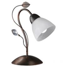 Defibrico - Sobremesa 1xE14 Traditio Vaso cristal blanco óxido L12 cm Trio Lighting