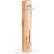 Orion91 - Lámpara de Mesa de Madera Rústica Nórdica Industrial , 7hSevenOn Deco Modelo Ink , Lámpara Sobremesa de Salón, Comedor, Dormitorio... ,