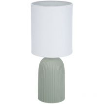 Lámpara de Mesa Versa Verde Algodón Cerámica 40 w 15 x 36 cm - Marca: Versa ean: 8420327569929
