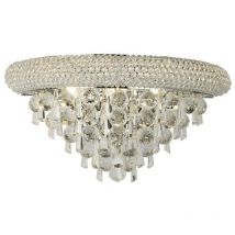Diyas - Inspired Alexandra - Lámpara de pared mediana 3 cromo pulido claro, cristal