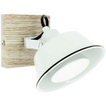 Lámpara de pared blanca ridley con bombilla led GU10 blanco cálido