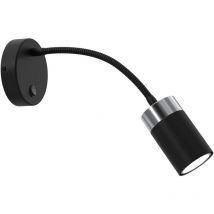 Joker - Lámpara de pared flexible negro/cromo 1xGU10