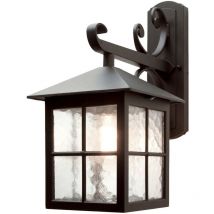 Winchester - 1 farolillo de pared para exteriores claro negro IP43, E27 - Elstead