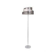 Fabrilamp - Pie salon colonia cromo/plata-blanco 1xe27 153x40x40 cm