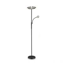Interlusa - Lámpara de pie iris con brazo de lectura 20W/7W led cct negro