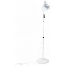 Lámpara de pie 'Luxo' de altura regulable E27 (85/240V) IP20 fabricado en metal color blanco