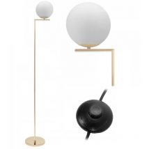 Toolight - lámpara de piso APP921-1F oro pelota 1-PUNTOS de luz E27 22X22X150CM