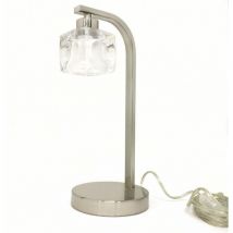 Cristalrecord - Armazón de lámpara de sobremesa 'Ona' G9 IP20 Ø12x32cm fabricado en aluminio color níquel