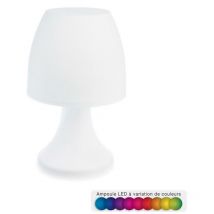 Jardideco - Lampara de exterior dokk blanca - h. 19 cm - Atmosphera créateur d'intérieur