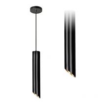 Toolight - lámpara de suspensión APP573-1CP moderno negro oro 20CM tubo 1-PUNTOS de luz GU-10 6X6X20-100CM ajustable