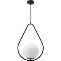 Toolight - lámpara de suspensión APP938-1CP moderno desván negro 1-PUNTOS de luz E27 34X34X47-110CM ajustable