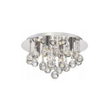 LÁMPARA de TECHO APP403-C CRISTAL GLAMOUR 4-PUNTOS de LUZ G9 25X25X16,5CM
