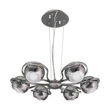 Lámpara de Techo chiara 6xE14 60d Plata/Cromo