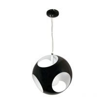 Interlusa - Lámpara de techo colgante erina 1xE27 38d Negro/Blanco