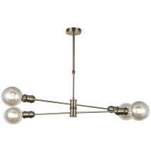 Lámpara de techo colgante Horizontal Miranda 4 Luces Oro Viejo