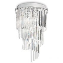 Ideal Lux - Carlton - Lámpara de araña de techo con 8 luces, cromo, E14