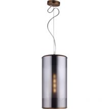 Lampadario a Sospensione Lumineca Geminic 20x40 cm Grigio