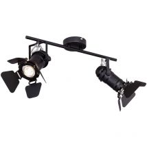 Foco - Egon - negro - metal - foco de superficie - GU10 - - Globo