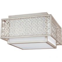 Elstead Kenney - Lámpara de techo empotrada con 2 luces Plata, E27