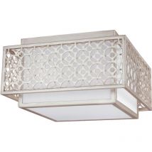 Elstead Kenney 2 ljus infälld taklampa Silver, E27
