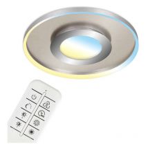 Brilo - Lámpara de techo led cct, ø 49,5 cm, 25 w, 3000 lm, Cromo Níquel